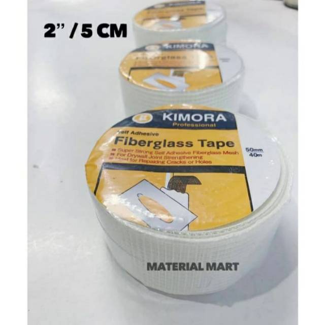 Kain Kassa Gipsum 2&quot; | Fiba Tape 50mm | Kain Kasa Gypsum | Fiber Glass | Material Mart