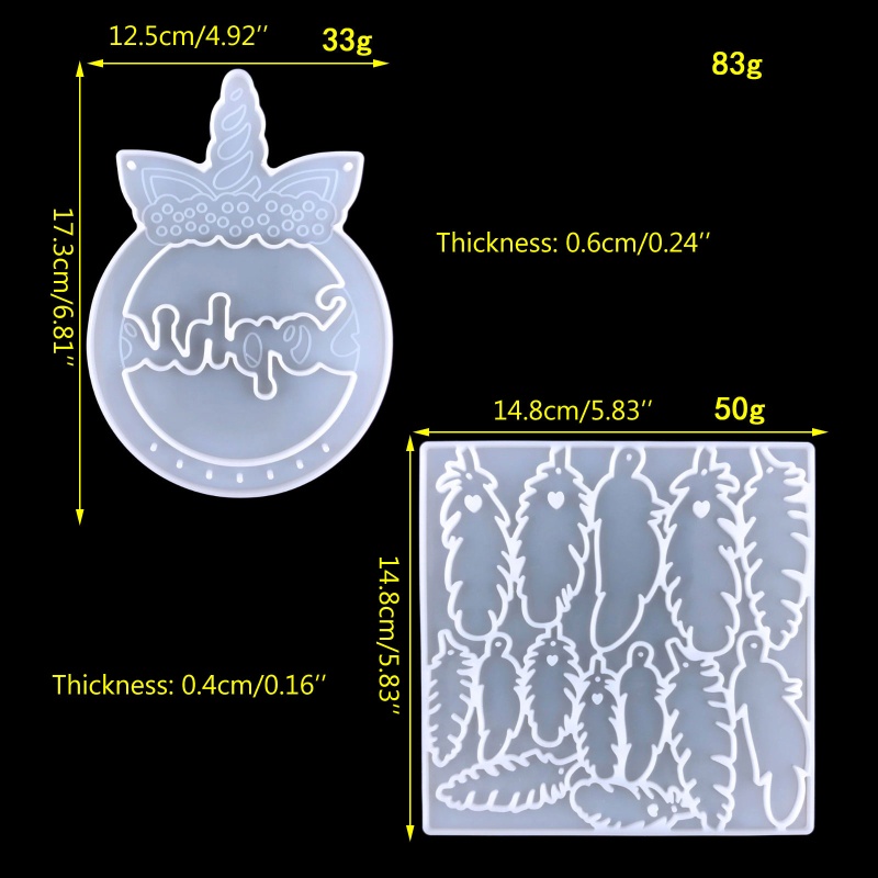 Siy Cetakan Lonceng Angin Bahan Silikon Resin Untuk Dekorasi Dinding Rumah