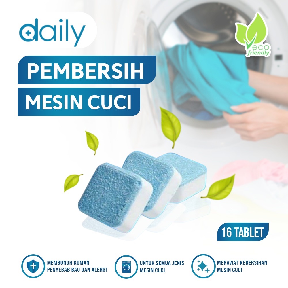 PEMBERSIH MESIN CUCI DAILY WASHING MACHINE CLEANER PREMIUM TABLET