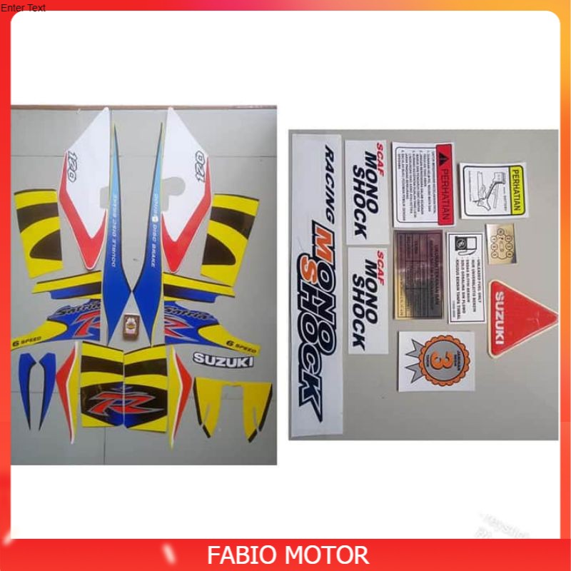 striping satria lumba biru kuning