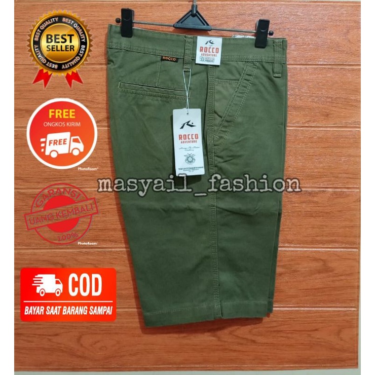 MASYAIL FASHION - Celana Pendek Katun Pria Distro Premium Original Chinos Cowok Size 27 - 38