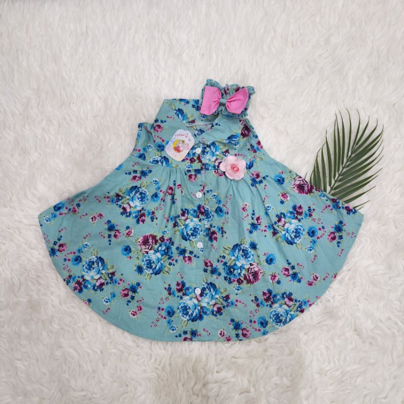 Baju bayi perempuan dress kipas + bandana