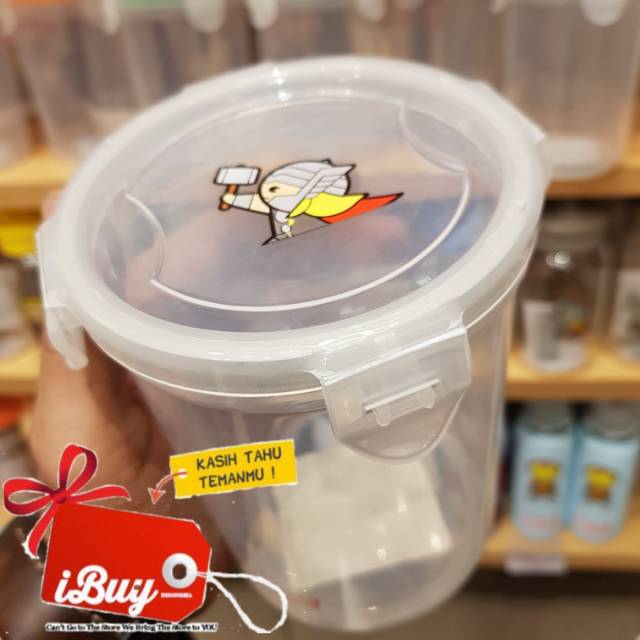iBuy Miniso Cute Thor Marvel Wadah Storage Tempat Penyimpanan Toples Cookie Jar Tempat Kue Kacang Bu