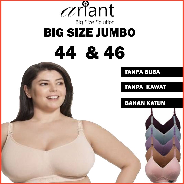 BH Tanpa Kawat Dan Busa Sport Bra Jumbo Big Size Cup Besar