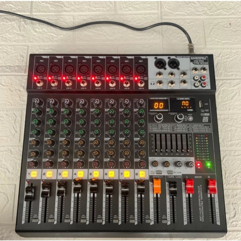 Mixer Hardwell VR 8 Pro 8 Chanel/Mixer Audio Original