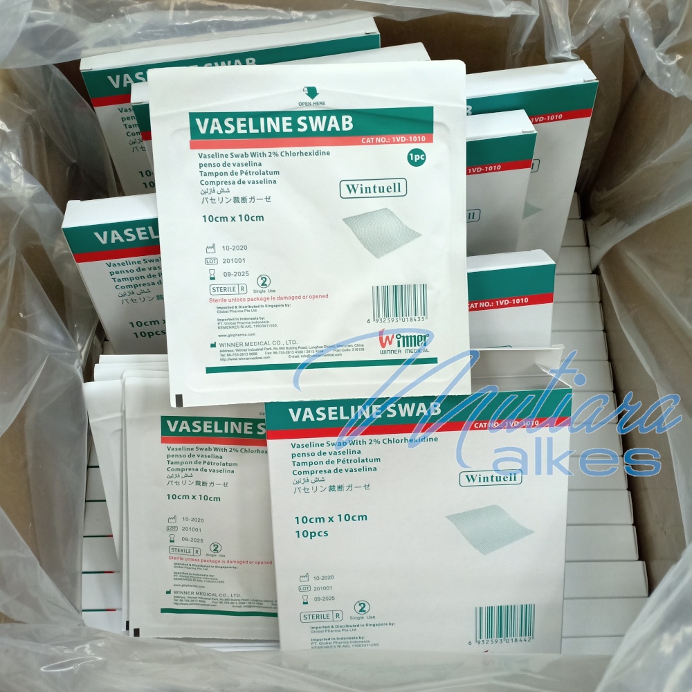 ECERAN - VASELINE SWAB 10cm × 10cm / Kasa Steril Wintuel seperti lomatuell dan sofratuell