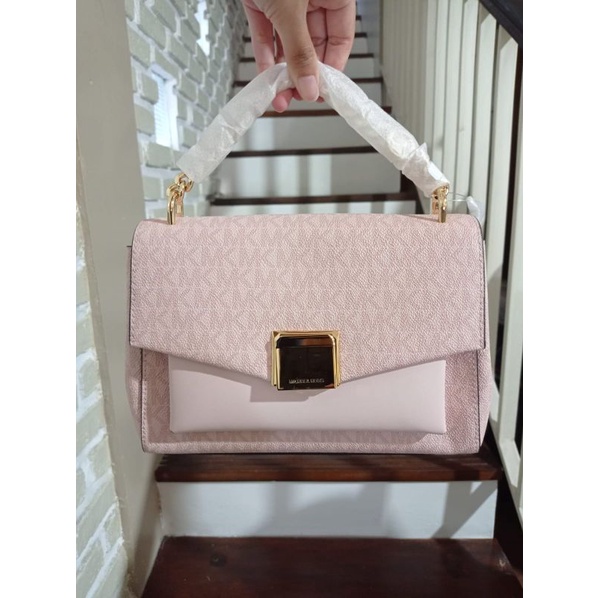 MK lita medium crossbody blush pink