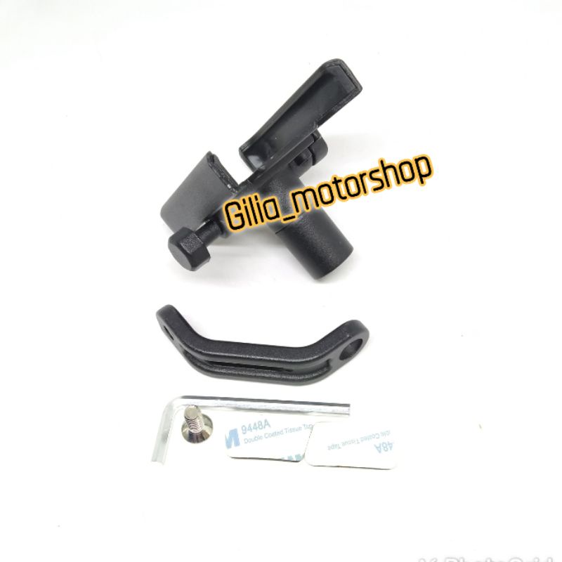 Tempat Dudukan Hp Spion &amp; Stang Holder Hp Aluminium Alloy Kuat Type Stang &amp; Spion