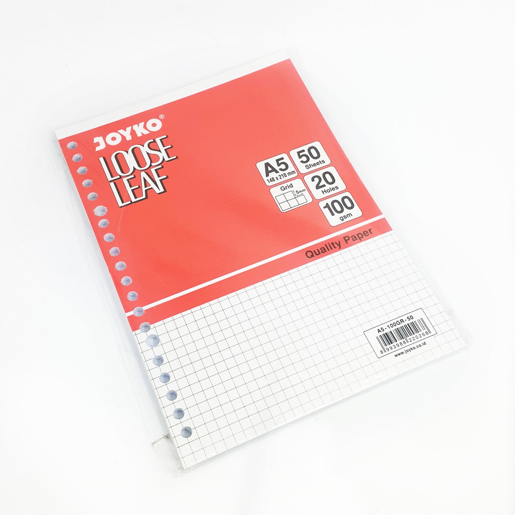 

Loose Leaf Isi Kertas File Binder Joyko A5-100GR 50 Lembar Grid