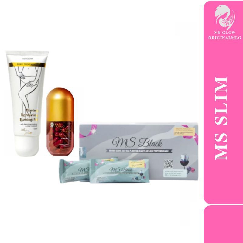 MS GLOW MS SLIM CAPSULE, MS SLIM OIL, MS BLACK paket hemat