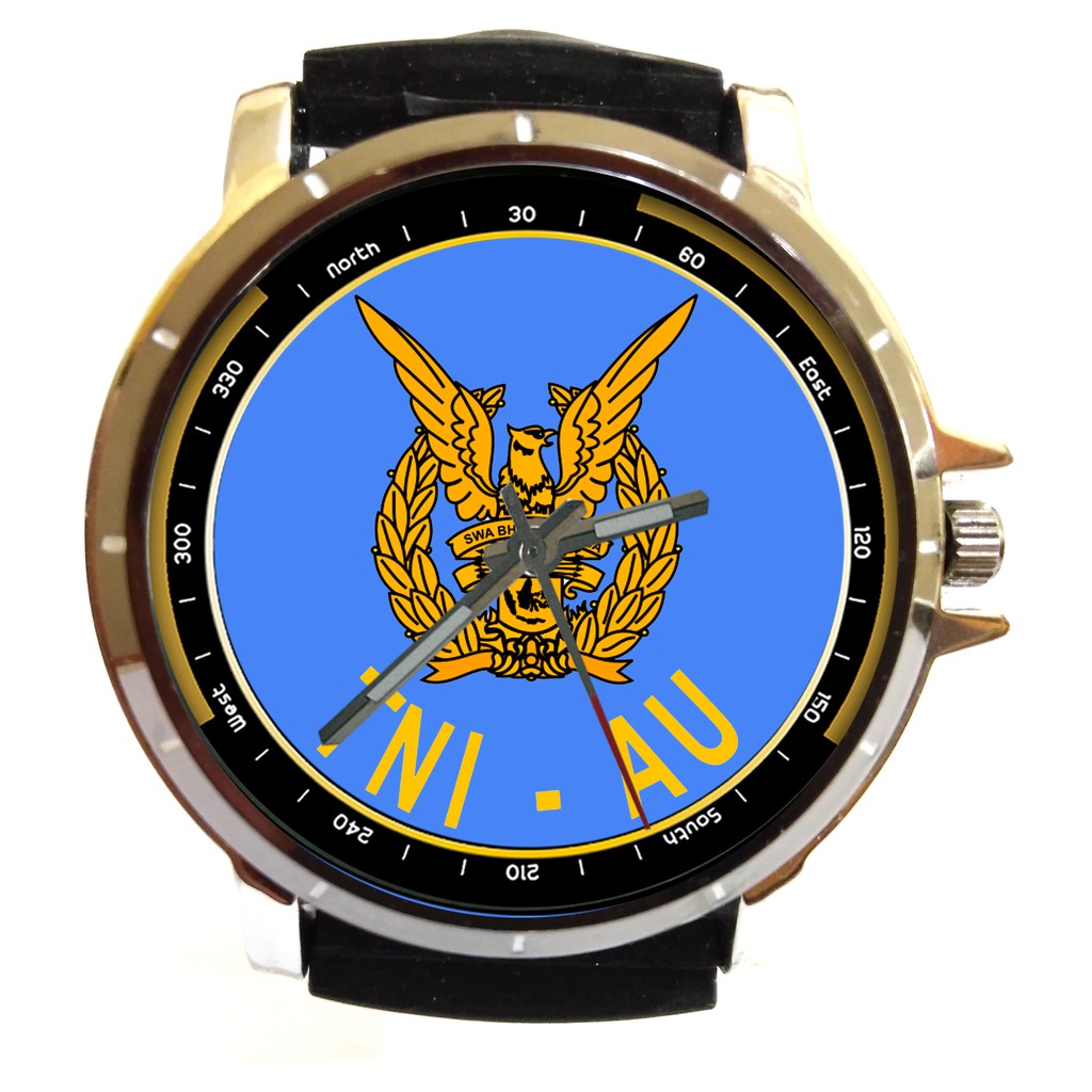 jam tangan custom logo TNI AU