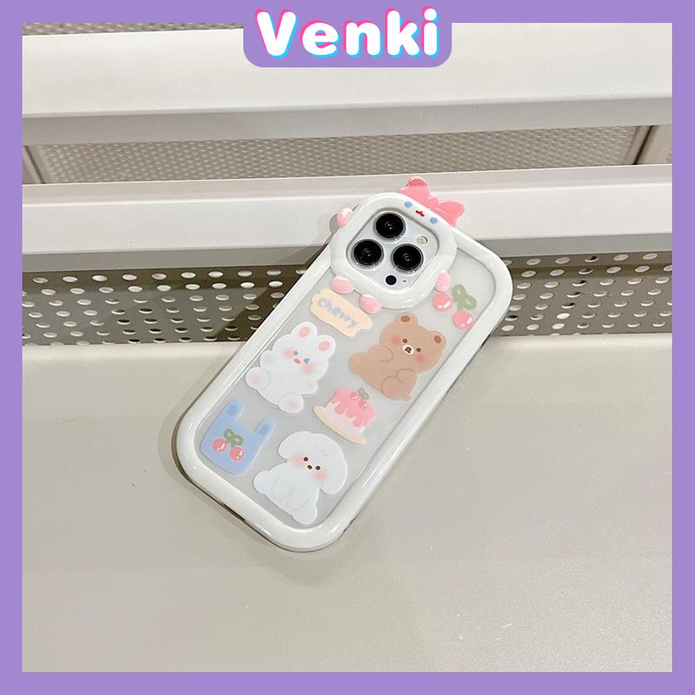 iPhone Case Silicone Soft Case Clear Case Airbag Shockproof Protection Camera Varnish Feel Bear Cartoon Cute Compatible For iPhone 11 Pro Max 13 Pro Max 12 Pro Max 7Plus xr XS Max