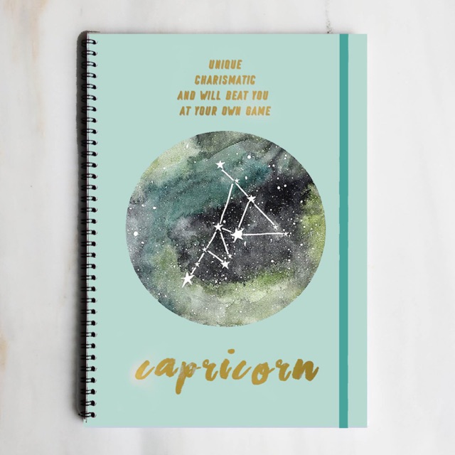 

[HOROSCOPES] CAPRICORN Spiral Ruled Notebook Diary Journal Office School Supplies Buku Tulis