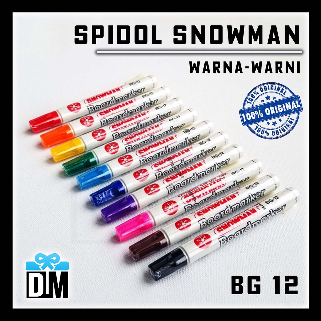 

SPIDOL Schedule Board Jadwal Warna Warni Snowman BG12 Papan Tulis Tinta NON Permanent Bisa Dihapus