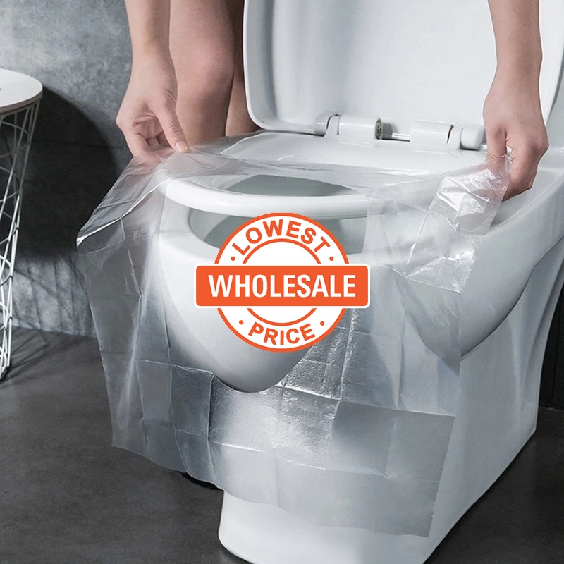 1pc Cover Pelindung Dudukan Toilet Portable Sekali Pakai Anti Air / Bakteri Untuk Rumah / Travel / Kamar Mandi