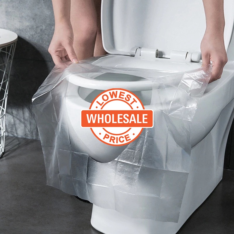 1pc Cover Pelindung Dudukan Toilet Portable Sekali Pakai Anti Air / Bakteri Untuk Rumah / Travel