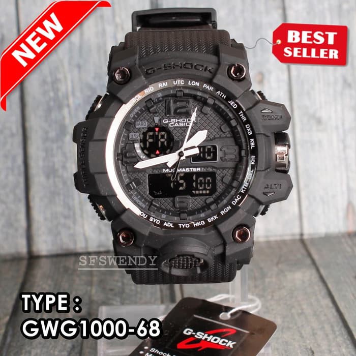 G Shock GWG-1000 Full black Hitam Jam tangan pria