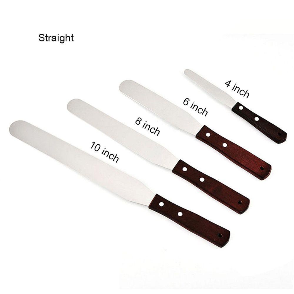 TOP 4/6/8/10 Inch Cake Spatula Kitchen Tools Pastry Baking Smoother Icing Frosting