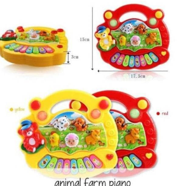 MAINAN BAYI ANIMAL FARM PIANO MUSIK - PIANO BUNYI EDUKASI SUARA HEWAN