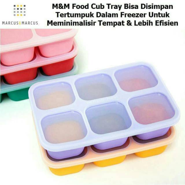 MARCUS&amp;MARCUS FOOD CUBE TRAY SILICONE BABY CUBES
