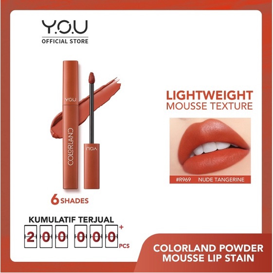 YOU ( Y.O.U )  Colorland Powder Mousse Lip Stain