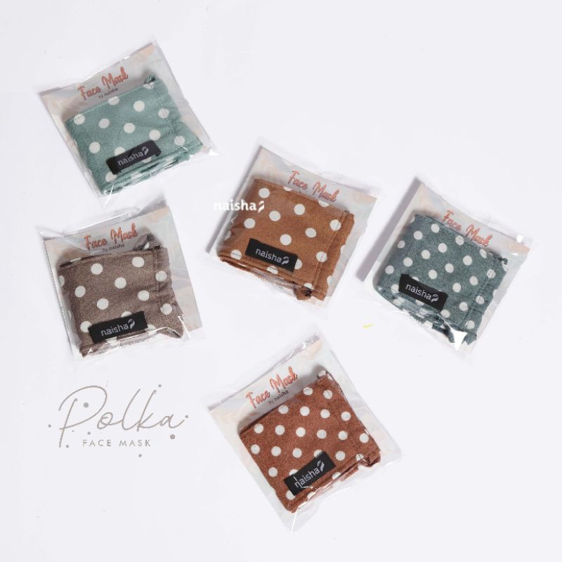 polka mask Naisha Official | masker polkadot | masker karet | masker kain hijab | masker hijab | masker premium | masker halus | masker terbaru | masker terlaris masker bermerk masker cantik