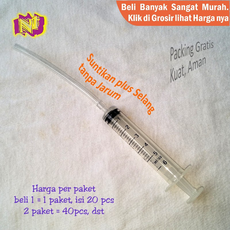 Jual Paket Pcs Syringe Slip Cc Plus Selang Spuit Teknik Suntikan Ml Utk Tinta Parfum