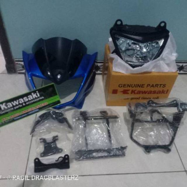 Batok barong ninja R fullset biru muda original kawasaki