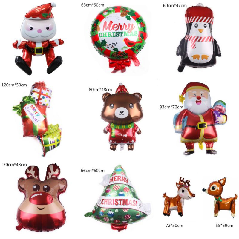 Balon Christmas foil Besar / Balon Natal / Balon Santa claus