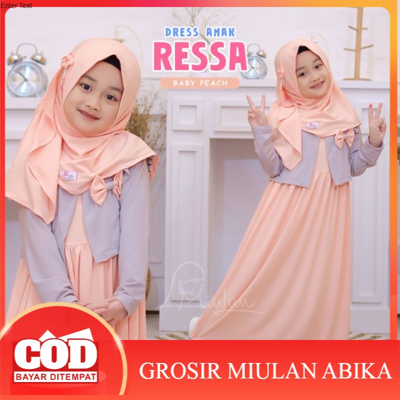 Dress Ressa Anak kids dan Teen Remaja by miulan