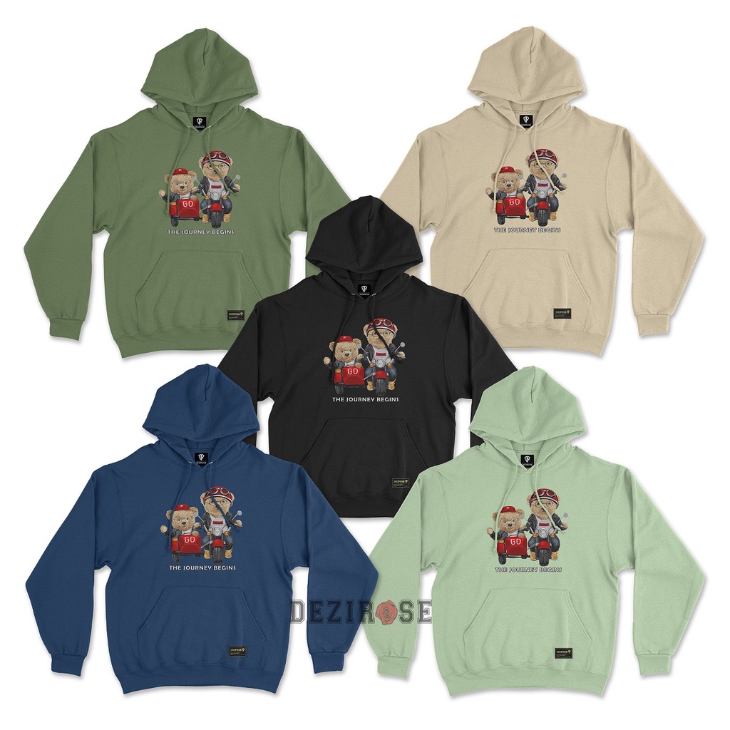 DEZIROSE Hoodie Jumper Bear Journey (Sablon) Size M-XXL ( Pria &amp; Wanita )