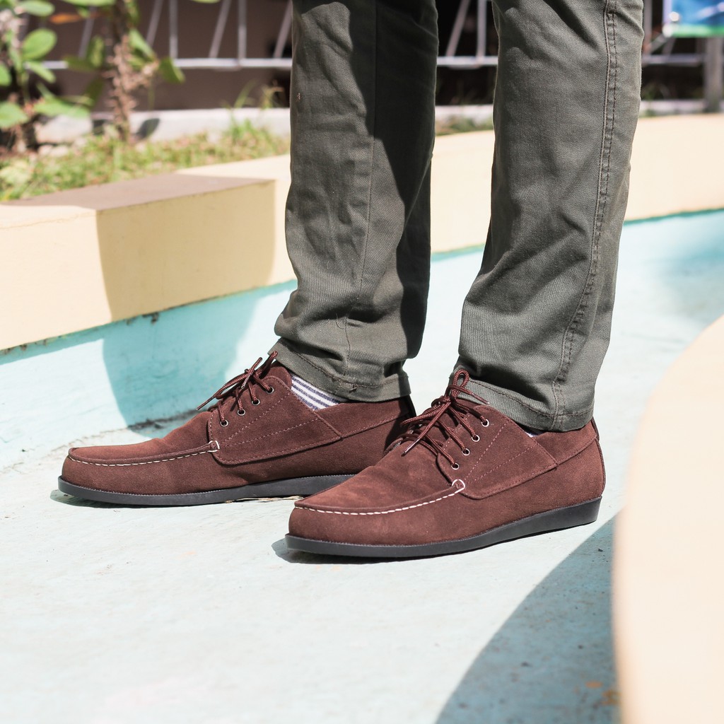 Blank Brown | Sepatu Formal Santai Kasual Kerja Kuliah Klasik Pria/Cowok Ori Laces | FORIND Headway