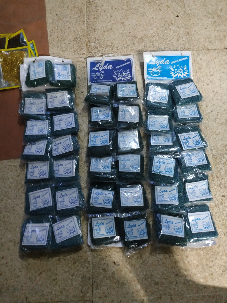 Sabut Cuci Piring Nylon Hijau