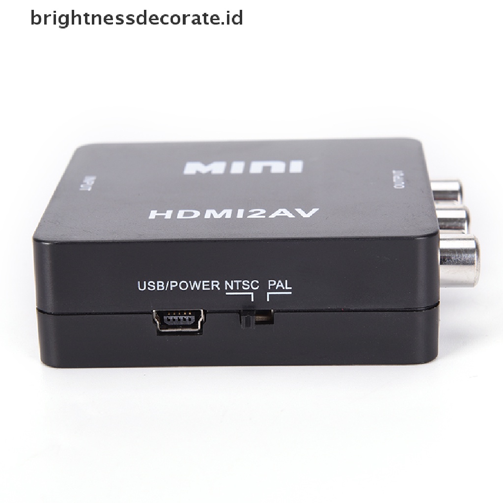 [birth] HDMI To RCA AV/CVBS Adapter HD 1080P Mini HDMI2AV Video Converter  [ID]