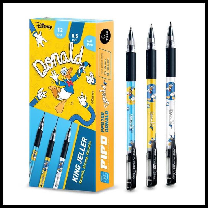 

PIPO DISNEY PPG100 DONALD DUCK SET BALLPOINT GEL 12 PCS TINTA HITAM