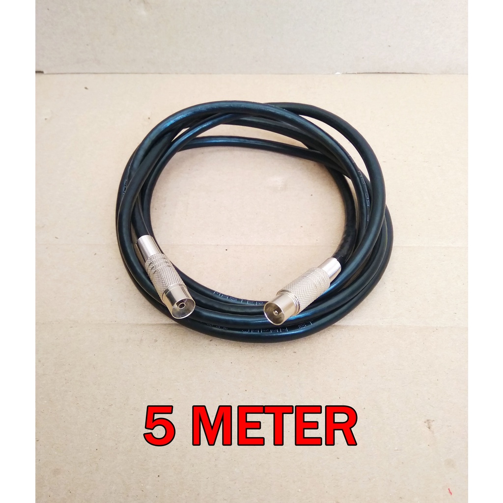 Kabel Loop Out - Kabel Antena TV 5 Meter - Jack Besi Cowo-Cewe