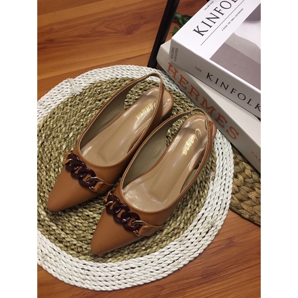 Esme Mules heels sepatu hak tahu kekinian tinggi 3cm realpict