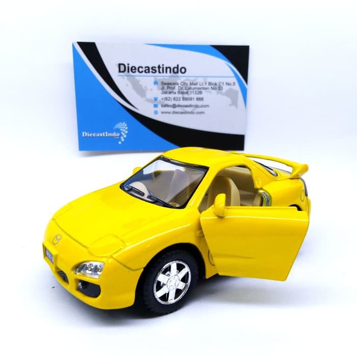 dct528 Kinsmart 4" Funny Series Mazda RX7 Kuning