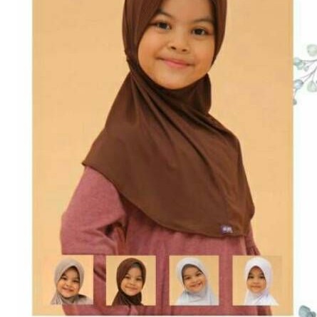 Zaria Sahara Kids Elzatta||Bergo Anak Polos Termurah