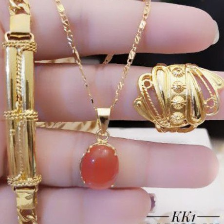 Xuping Set Perhiasan Wanita lapis 24K Terlaris 3920P