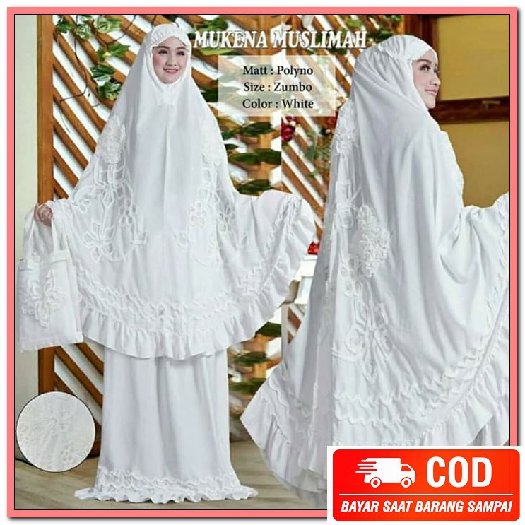 Mukena Plisket Renda Mukena Dewasa Mukena Terbaru 2021 Mukena Mur MM879 Mukena Dewasa Putih Polos Pr