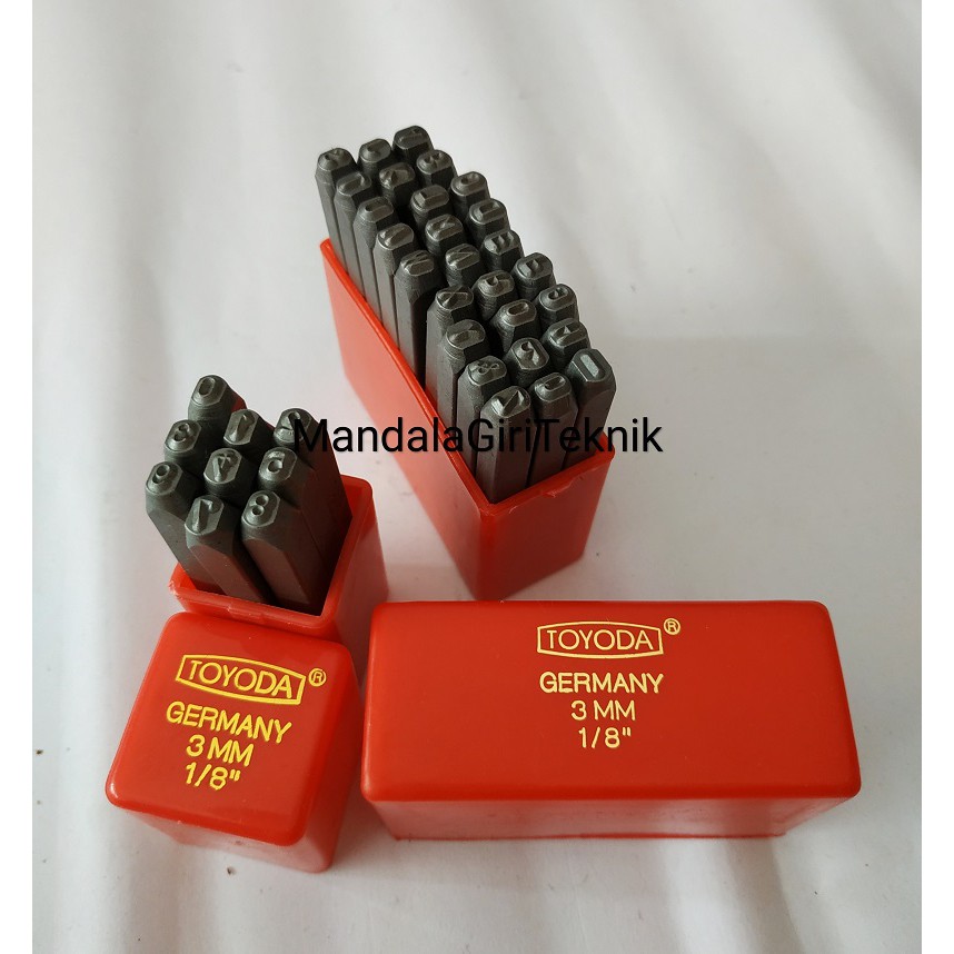 Alat ketok angka dan ketok huruf ukuran 3mm Full Set