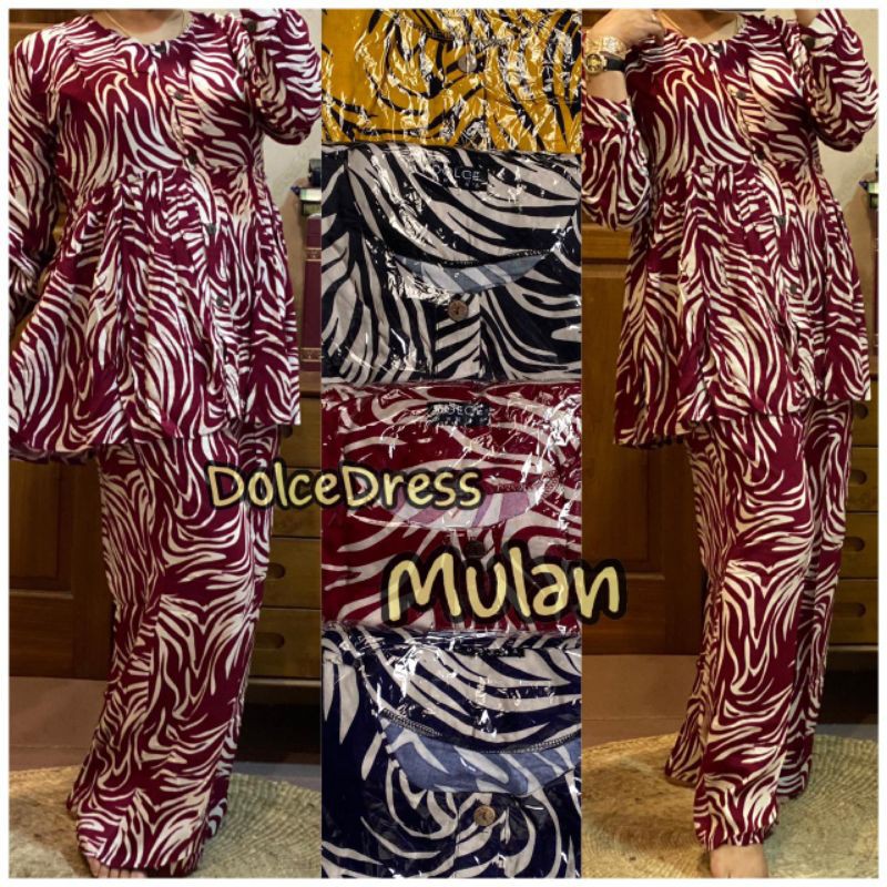 Daster Arab DOLCE MULAN Baju Setelan Kulot Rayon