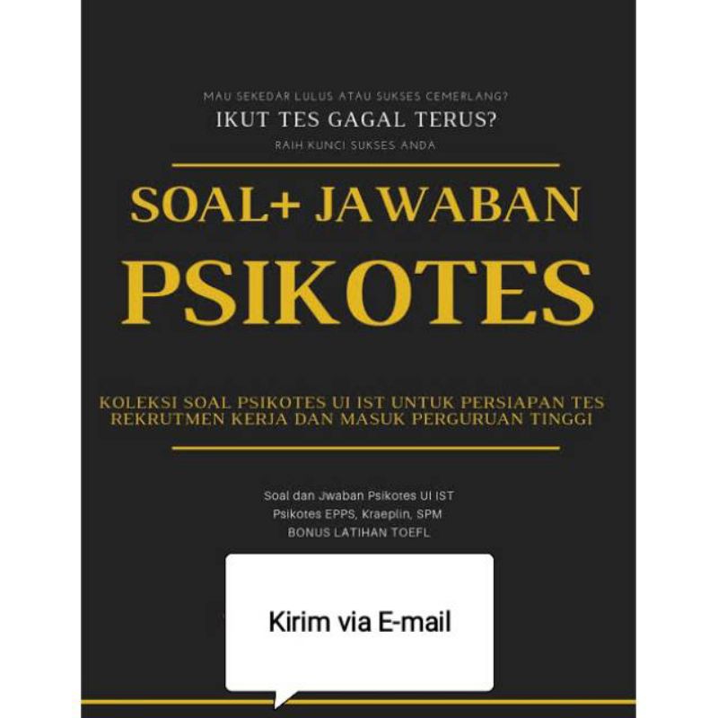 Soal Psikotes Ui Ist 2018 2019 Bonus Toefl Shopee Indonesia