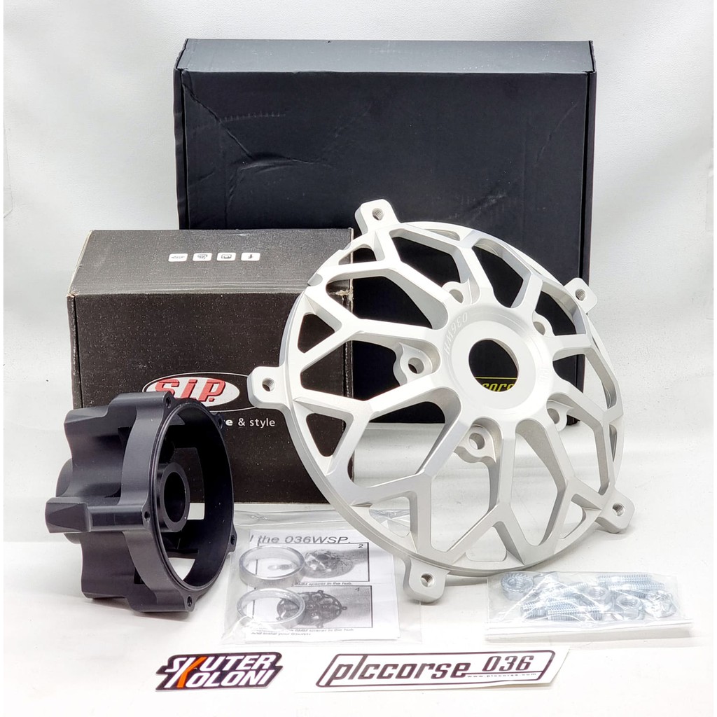 Jual PLC CORSE Front Hub Nut + Wheel Hub Vespa Classic ET3 PTS PX PK