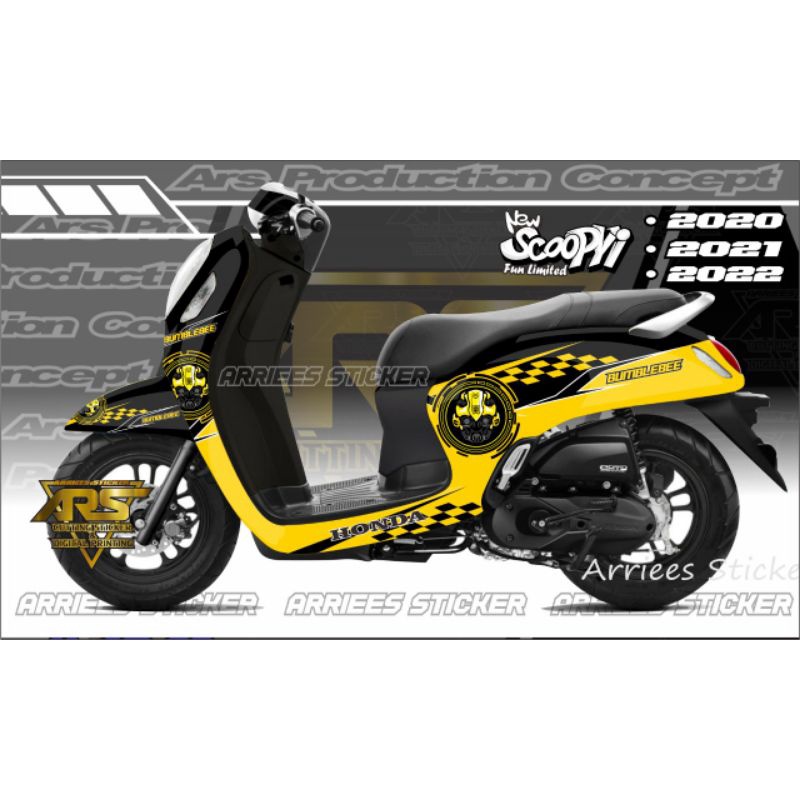 Decal Sticker All new Scoopy 2022 fullbody Stiker Scoopy new 2020 - 2022 full body custom bumblebee 