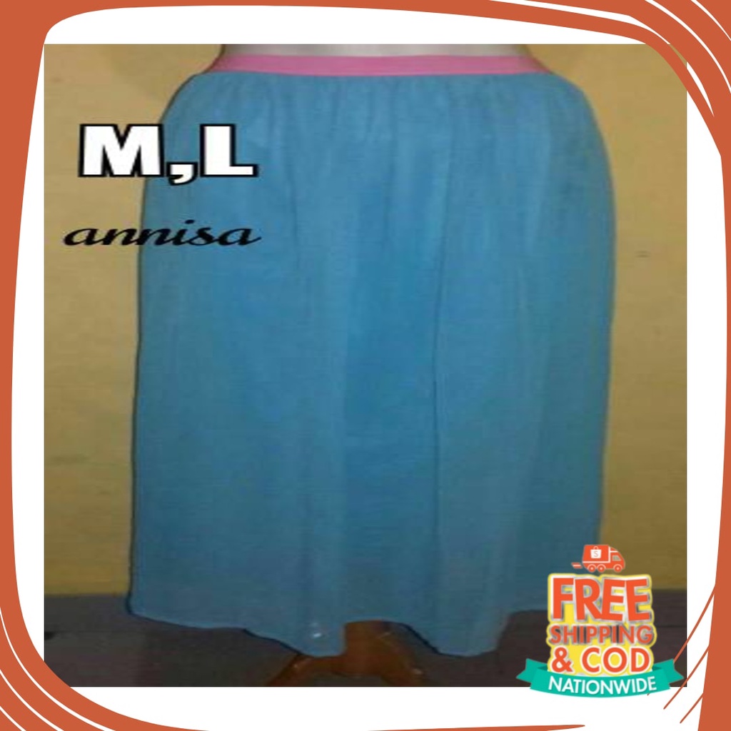 Plisket Jins Dnim MEkar biru merah hitam kuning hijau putih abu /  ROK PANJANG CEWE.DEWASA BAHAN SIF