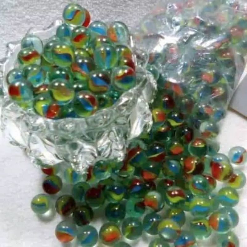 100 PCS Gundu Campur / Kelereng / Gundu Susu / Gundu Metalik / Gundu Belimbing