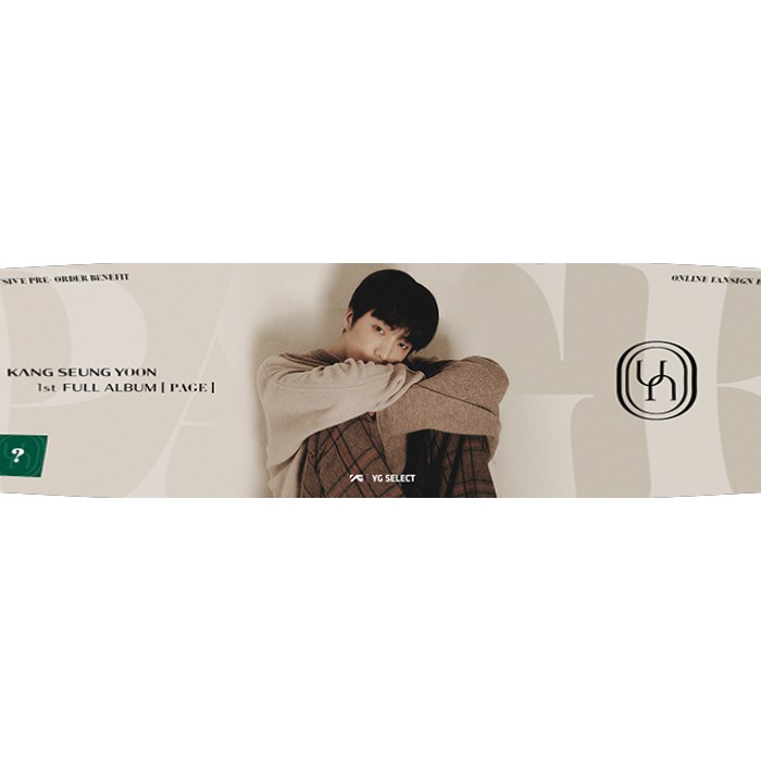 [YG SELECT BENEFIT] KANG SEUNG YOON - 1ST ALBUM [PAGE] KIT