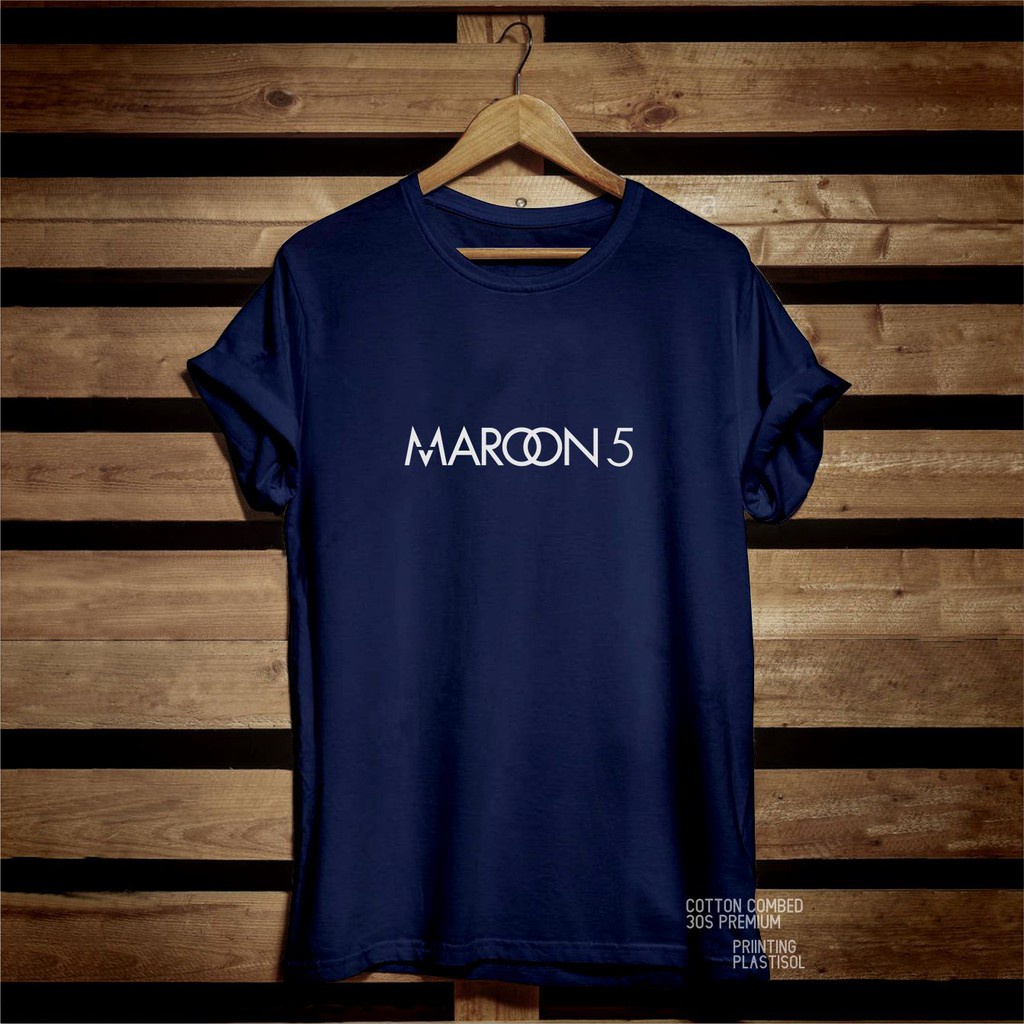 KAOS DISTRO PRIA&quot;MARRON 5&quot;cotton combed 30s